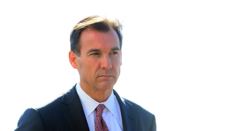 Nassau County Executive candidate Tom Suozzi during a press conference...