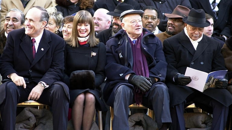 Jan. 1, 2002: From left, Mayor Rudy Giuliani, Judith Nathan,...