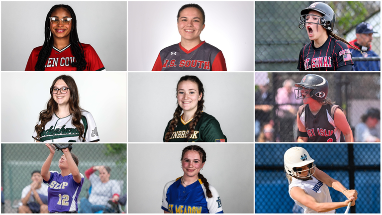 Top row, from left: Brooke Simmons of Glen Cove, Trinity...
