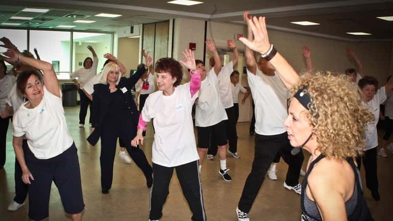 Seniors participate in a Zumba class through the Town of...