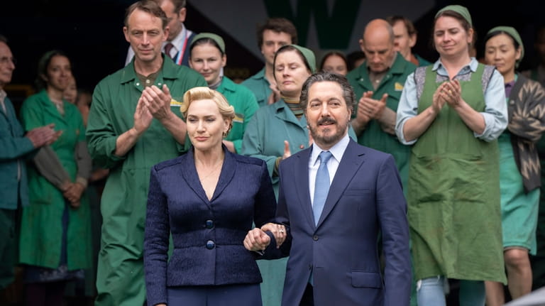 This image released by HBO shows Kate Winslet, left, and...
