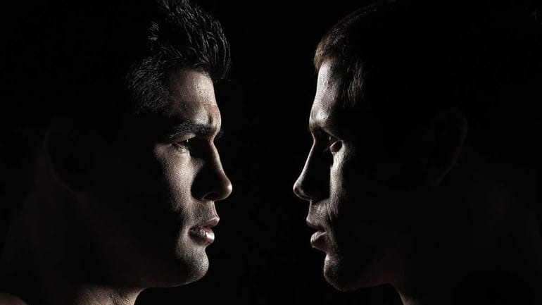 Dominick Cruz and Urijah Faber coach opposing teams of contestants...