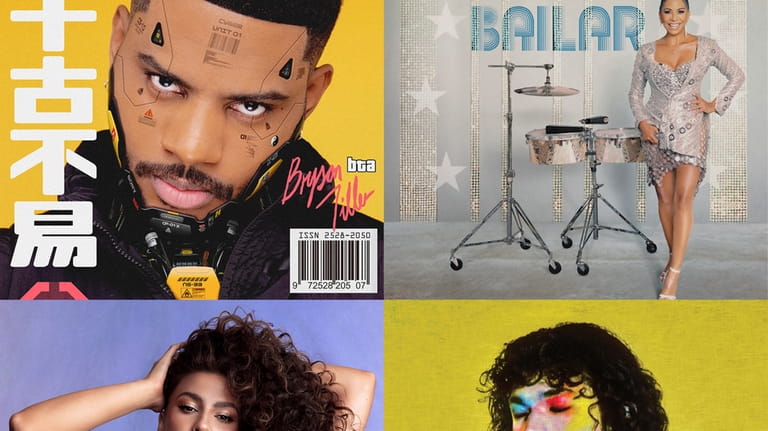 This combination of album covers shows the self-titled release for...
