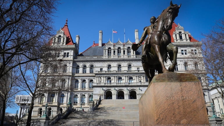 The New York State Capitol in Albany. The State Legislature is seeking to...