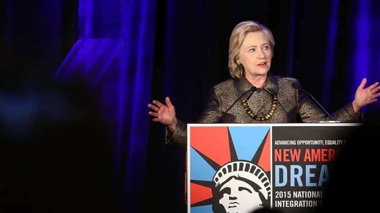 Hillary Clinton spells out her immigration plans at the 2015...