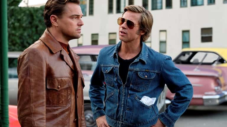 Leonardo DiCaprio (left) and Brad Pitt star in "Once Upon...