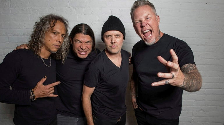 Metallica -- Kirk Hammett, left, Robert Trujillo, Lars Ulrich and...