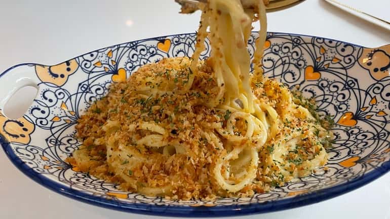 Spaghetti with creamy dashi, part of the new Japanese-Italian itameshi...