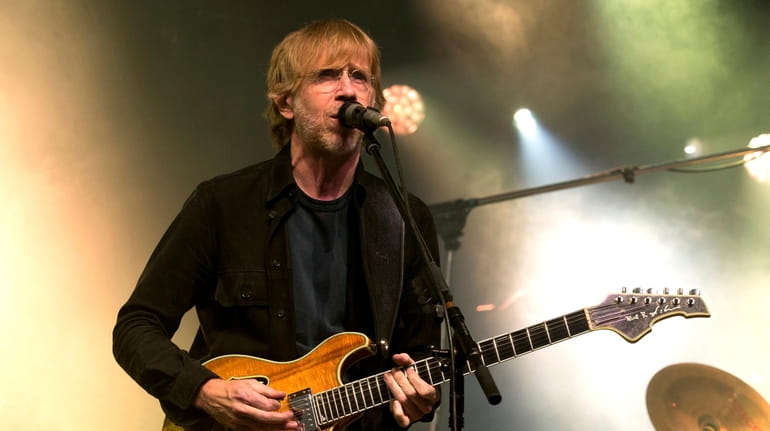Trey Anastasio of the band Phish performs during an exclusive...