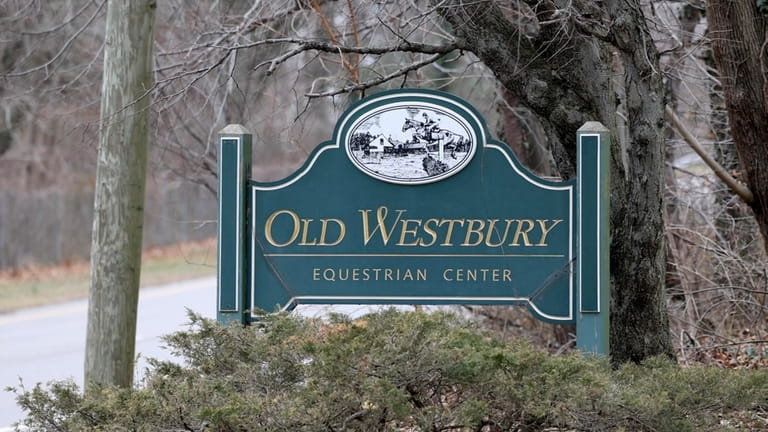 Old Westbury Equestrian Center on Tuesday, where one of the...