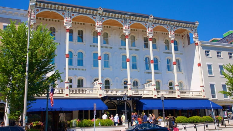 The Adelphi Hotel, with its trademark "Saratoga porch," is the last surviving...