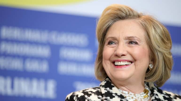 Hillary Clinton take part in a panel discussion at BroadwayCon Friday.