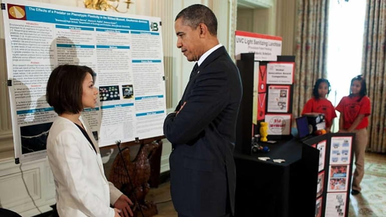 President Barack Obama hosts the second White House Science Fair...