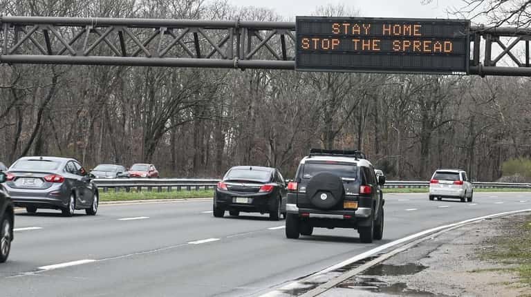 A sign on the Southern State Parkway in North Babylon...