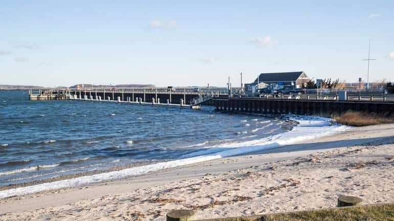 Work to overhaul the Long Wharf Village Pier in Sag...