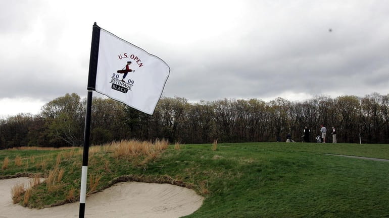 A flag on the Black Course of Bethpage State Park's...