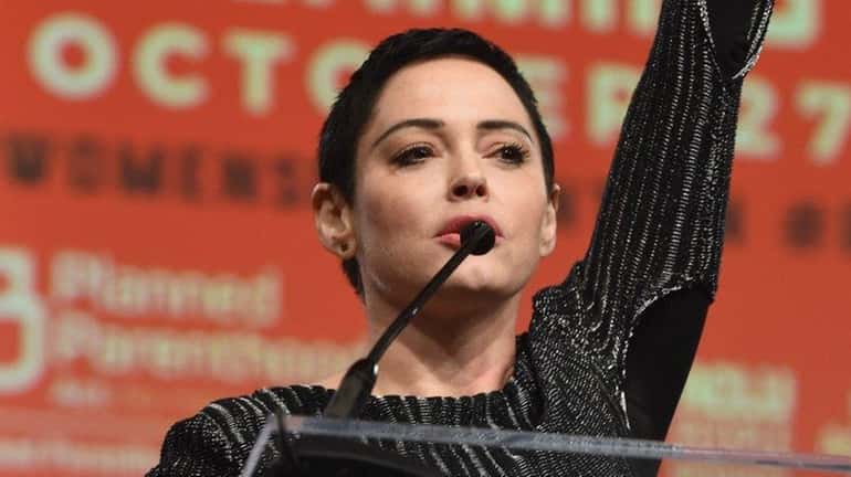 Actress Rose McGowan, pictured in Detroit on Oct. 27, 2017,...