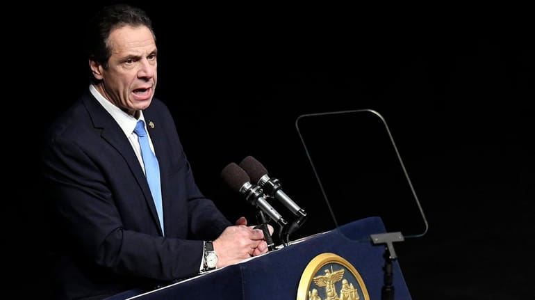 New York Gov. Andrew M. Cuomo delivers his State of...