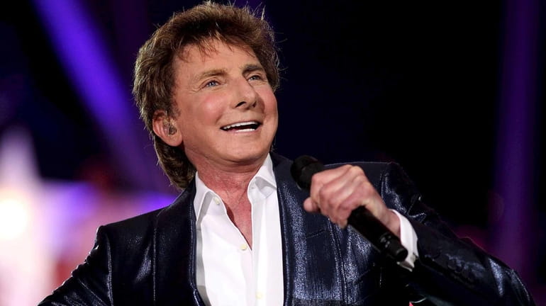 Barry Manilow performs during rehearsals at the National Mall on...