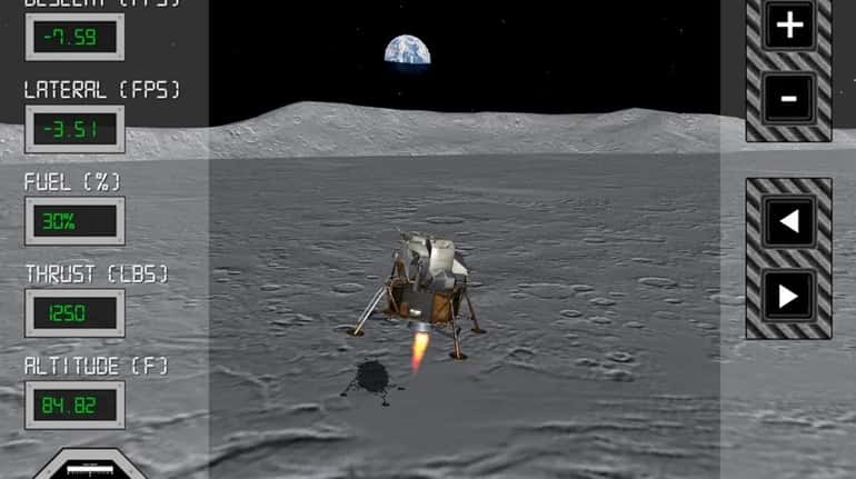 In Eagle Lander 3D, players must guide a lunar module to...