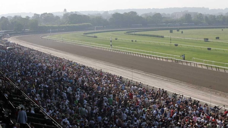 The Belmont Park racetrack during the Belmont Stakes in Elmont....