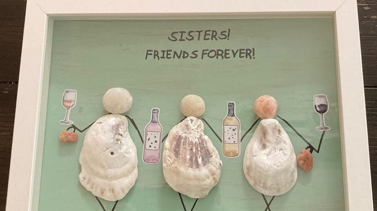 Crafter Deborah McCort Beck used pebbles and oyster shells from...