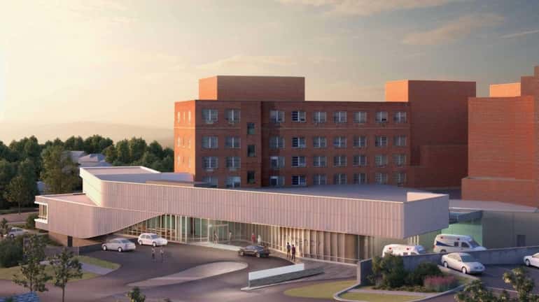 A rendering of what the expansion of Huntington Hospital is...