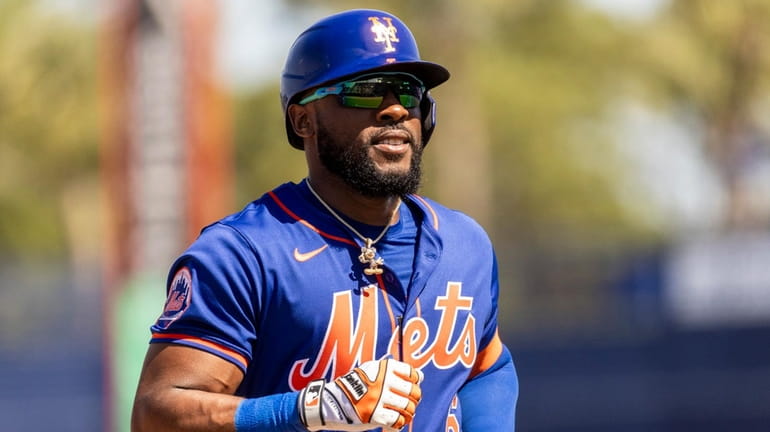 Mets outtielder Starling Marte during a spring training game against...