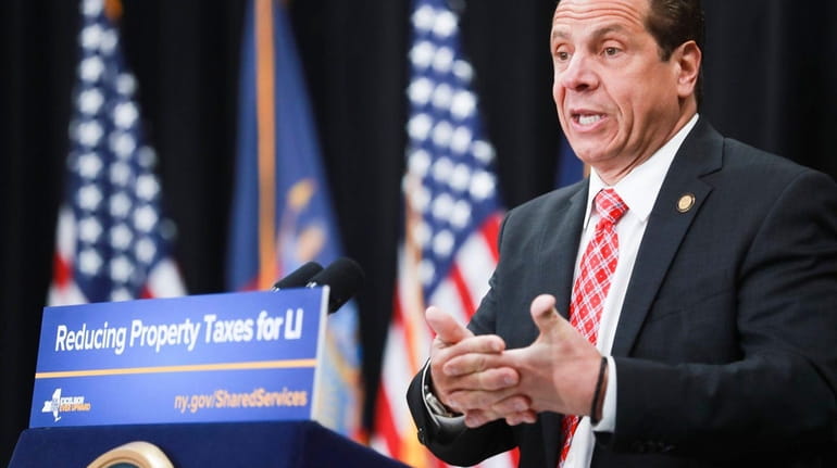 Gov. Andrew M. Cuomo talked about joint efforts to cut...