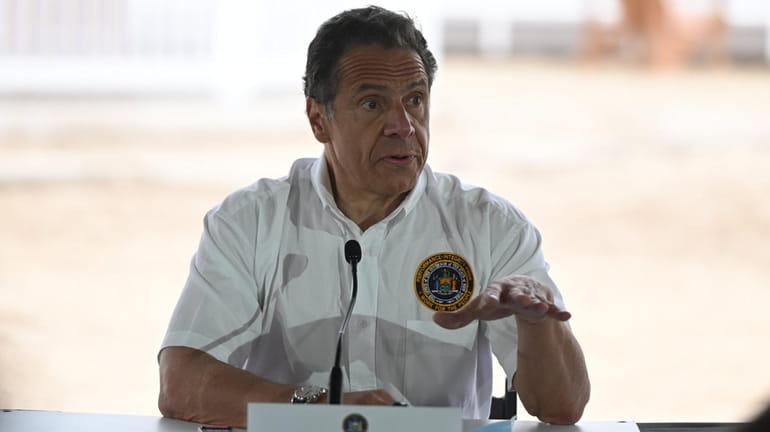 Gov. Andrew M. Cuomo delivers his daily COVID-19 briefing on...