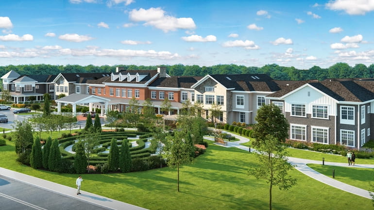 Artist rendering of planned Sunrise Senior Living facility in East Northport.