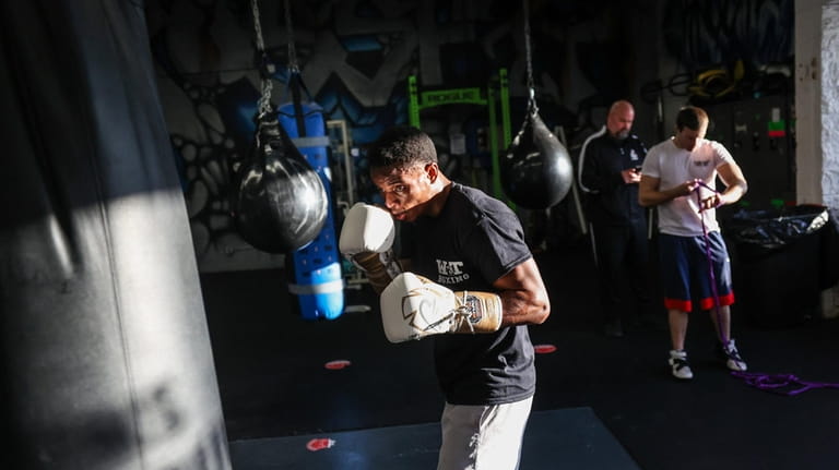 Wendy Toussaint trains at Heavy Hitters Boxing Fitness and MMA in...