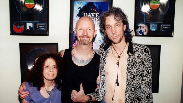 (From left) Journalist/news person Gail Flug with singer Rob Halford...