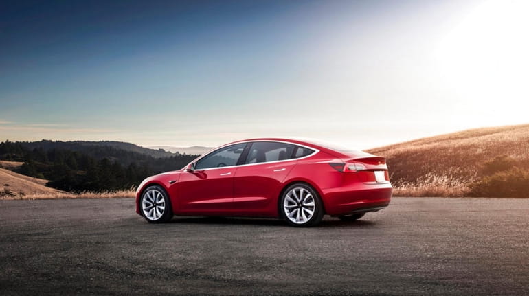 The Tesla Model 3 is shown in this undated photo.
