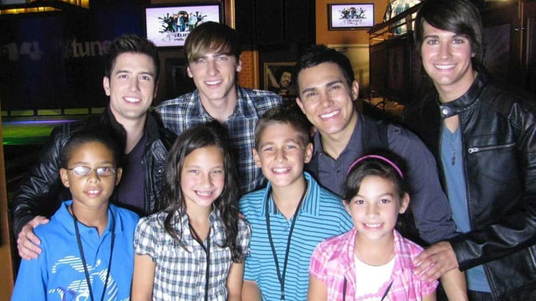 Nickelodeon's "Big Time Rush" cast members from left, Logan Henderson,...