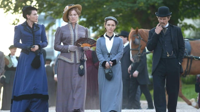 From left, Clea DuVall (as Emma Borden), Sara Botsford (as...