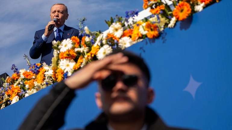 Turkish President and leader of the Justice and Development Party,...