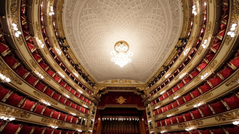 A view of La Scala opera house in Milan, Italy,...