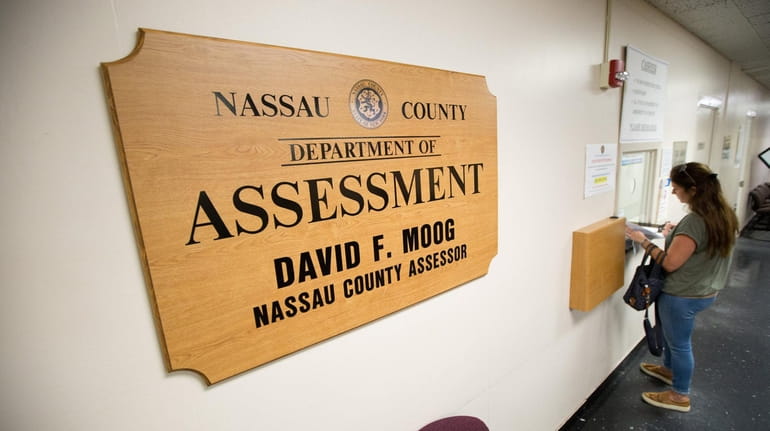 The Nassau County Department of Assessment in Mineola on Oct. 3,...
