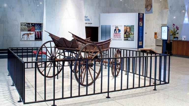 "Spirit of 1776" wagon is on display in April 2018...