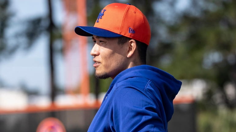 New York Mets pitcher Kodai Senga during spring training last...