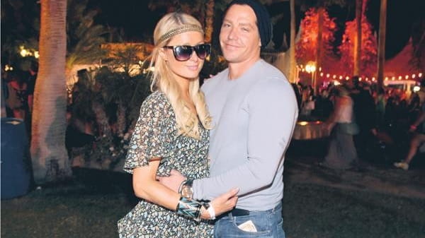 Paris Hilton with her boyfriend