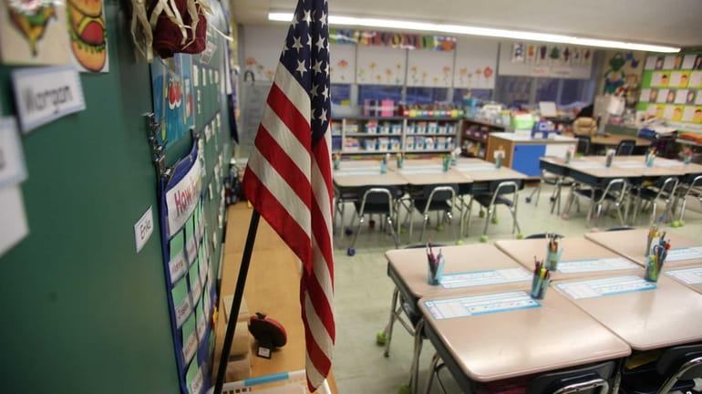 This is a first-grade classroom at Branch Brook Elementary School...