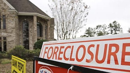 A file photo of a home in foreclosure.