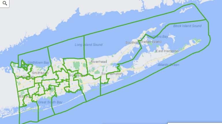 New Suffolk County legislative district lines proposed by Suffolk Legislative...