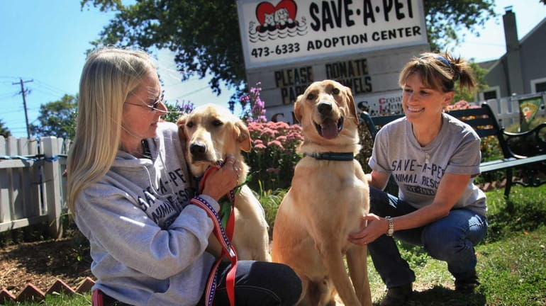 Lynne Schoepfer, left, and Dori Scofield of the Save-A Pet...