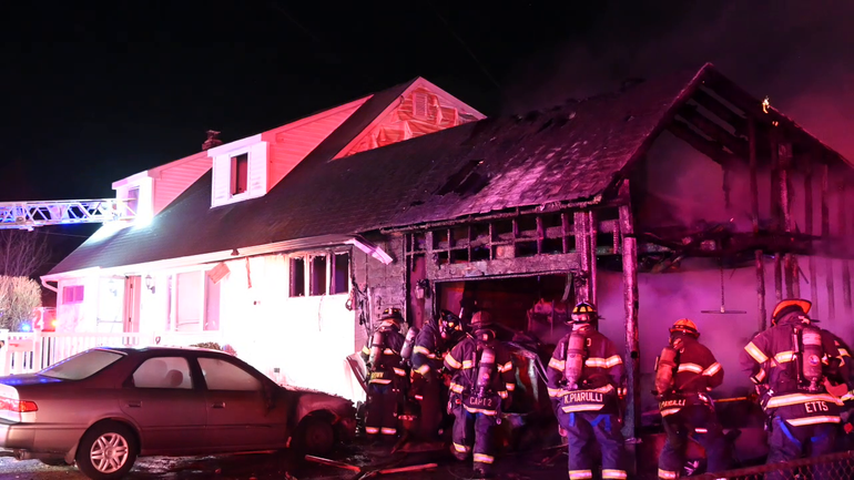 A fire extensively damaged a Maple Lane home in Massapequa...