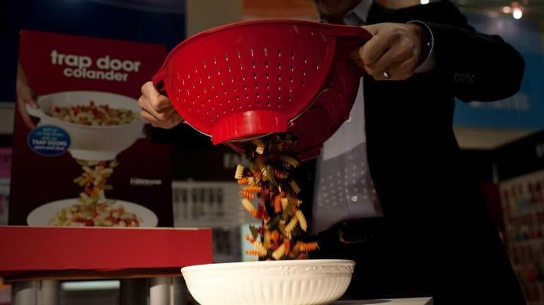 The Trap Door Colander is demonstrated on March 1, 2012....