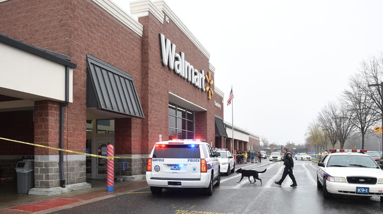 Police respond to Walmart on Crooked Hill Road in Commack...