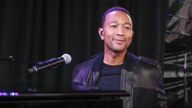 John Legend performs at the AXE White Label Collective Party...